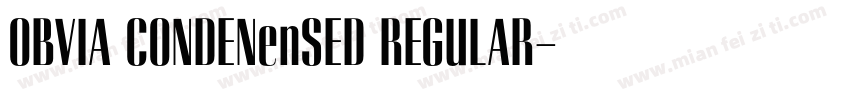 OBVIA CONDENenSED REGULAR字体转换